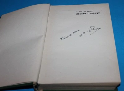 Zelené obrázky - Hejda - autogram