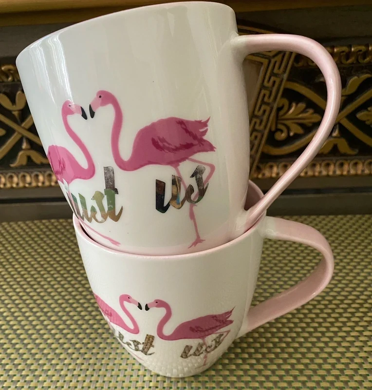 2 x velký hrnek s plameňáky