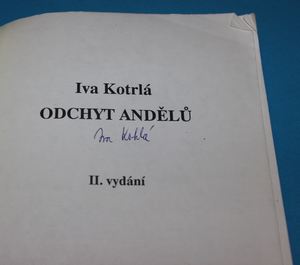 Odchyt andělů - podpis autora!!!