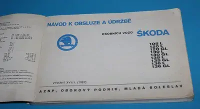 Škoda 105.120.130.135.136 Návod k obsluze a údržbě