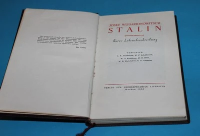 Josef Wissarionowitsch Stalin - Kurze Lebensbeschreibung