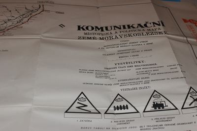 Komunikační mapa země moravsko-slezské TRENČÍN