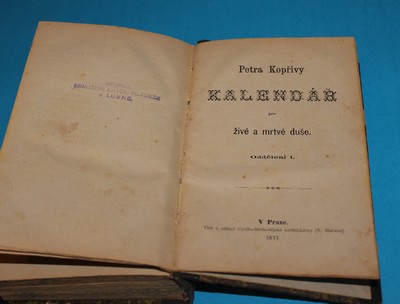 Petra Kopřivy Kalendář pro živé a mrtvé duše
