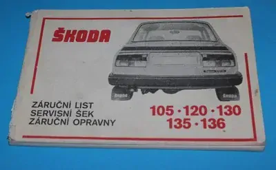 Škoda 105.120.130.135.136 Návod k obsluze a údržbě